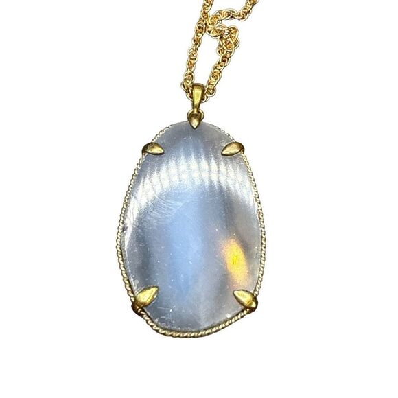 Nordstrom- Gorgeous large blue stone necklace on gold chain - Picture 4 of 6